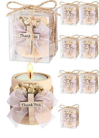 "Thank You" Wooden Tealight Candle, 9 ct