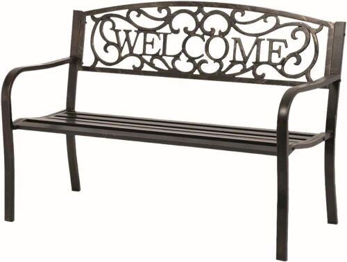 Welcome Metal Park Patio Bench 50"