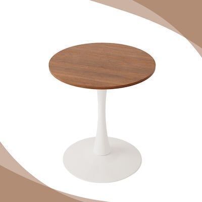 27.6in Modern Round Tulip Pedestal Dining Table for Small Kitchen Breakfast Nooks