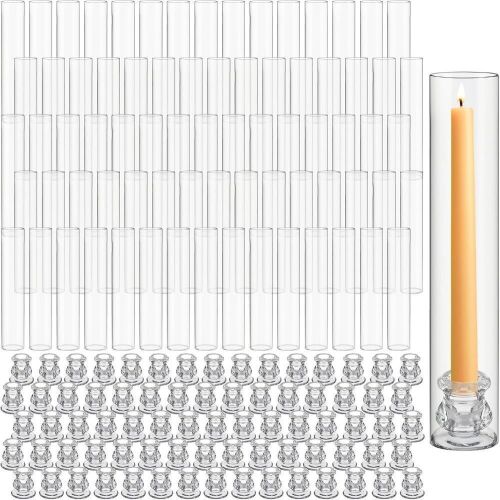 Glass Hurricane Candle Holders, 60 Pack - 1 Broken