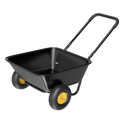 VINGLI 330lbs Capacity Plastic and Steel Wheelbarrow
