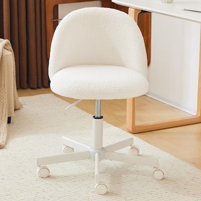Armless Adjustable Rolling Office Chair