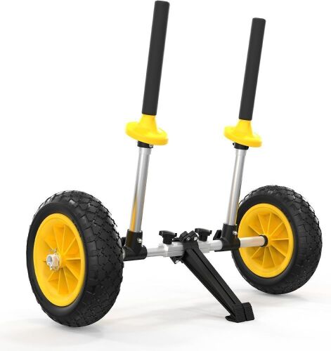 Bonnlo Kayak Cart with 10in Kayak Wheels, 7.1"-17.1" Adjustable Width