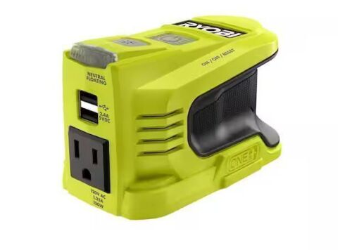 RYOBI 18V ONE+ 150-Watt Portable Battery Inverter Power Source (Tool Only)