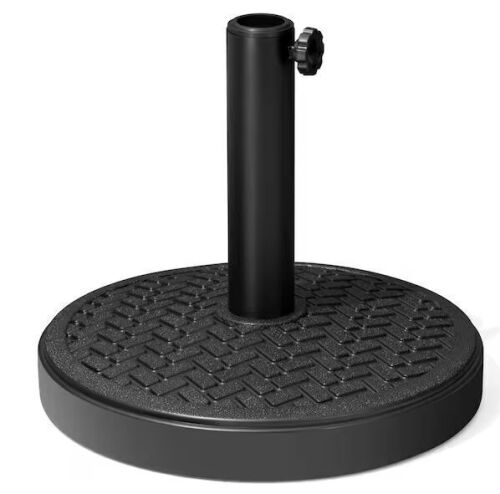 Crestlive Products 45 lbs. Round Patio Umbrella Base Fits 1.4 - 1.9 in. Diameter Poles Concrete Outdoor Heavy-Duty Umbrella Stand in Black