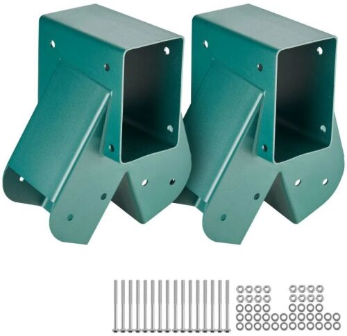 VEVOR A-Frame Swing Set Brackets, Heavy Duty Carbon Steel, Mounting Hardware, for 4 x 4 Legs and 4 x 6 Beam, Green