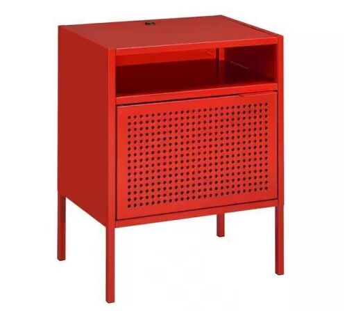 Gemma Nightstand with USB Port in Red