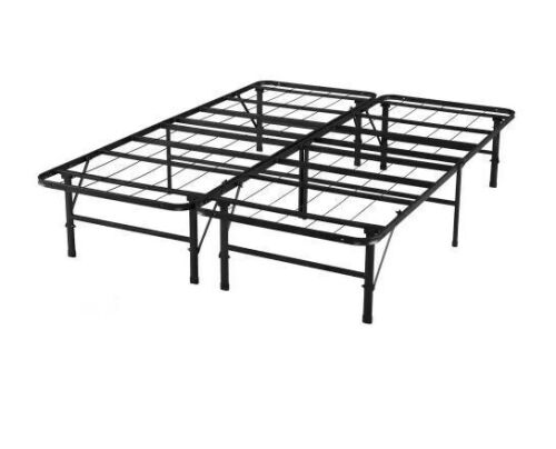 Black Metal 14" Full Platform Bed Frame