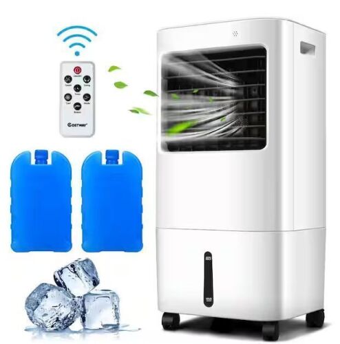 8,000 BTU Portable Air Conditioner Cools 300 Sq. Ft. with Humidifier and Remote Control in White