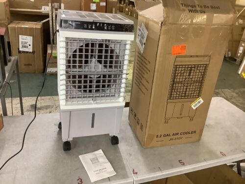 1800CFM 3-Speed Indoor/Outdoor Portable Evaporative Cooler with Remote Control, 5.2 Gal. Tank Air Cooler for 500 sq.ft.