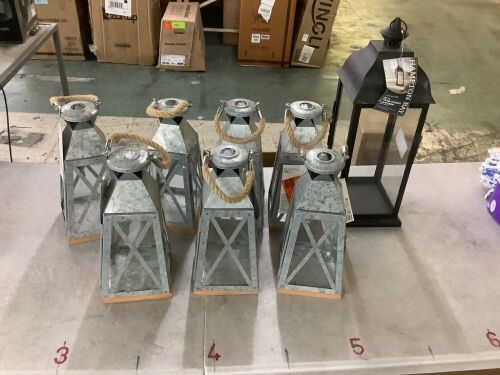Lot of Metal Candle Lanterns