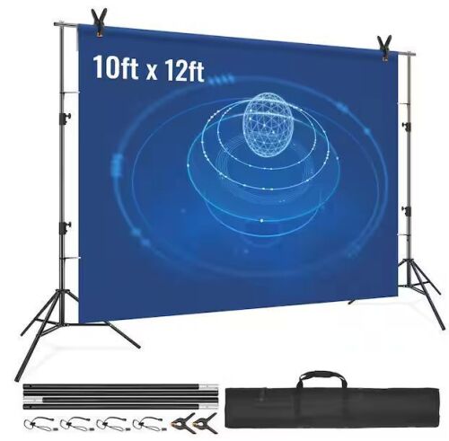 VEVOR Backdrop Banner Stand 144 in. H x 126 in. D