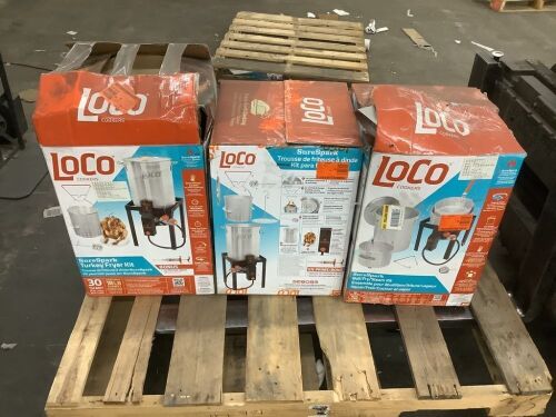 Lot of (3) LOCO Outdoor Fryer Kits