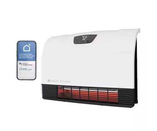 HEAT STORM 1500W Phoenix WiFi Infrared Wall Unit Wi-Fi Smart Heater in White