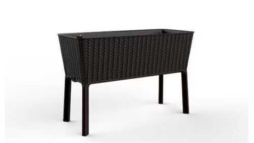 Keter Splendor 29.8 in. H x 44.9 in. W Anthracite Raised Garden Bed