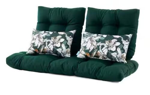 Outdoor Loveseat Bench Cushions with 2 Lumbar Pillows