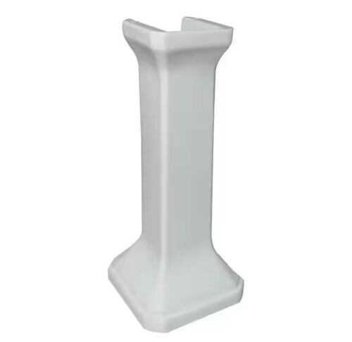 Lot of (2) White Porcelain Pedestal Bathroom Sink Leg Base for Pedestal Sinks