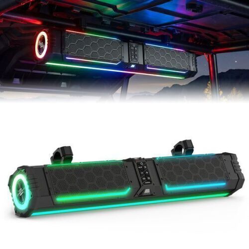 KEMIMOTO Midnight 80 Gen2 UTV Soundbar For Can am Polaris 680W Max Power, IP66 Waterproof & Quad Passive Radiators
