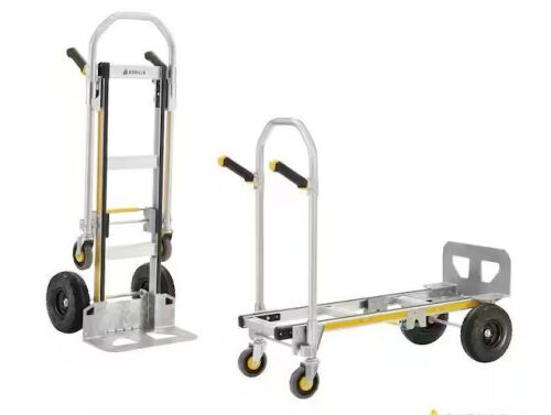 Gorilla 1,000 lbs. Capacity Convertible All Aluminum Hand Truck with Multi-Grip Power Handle, Wide Load Toe Plate Technology