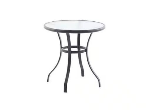 StyleWell Dark Taupe 28 in. Round Outdoor Bistro Table