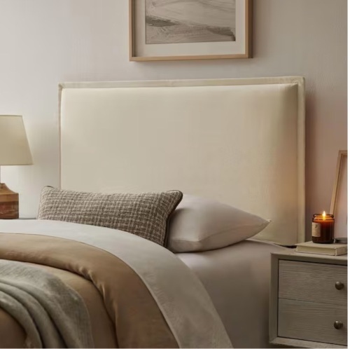 Modway Camille Twin Size Upholstered Linen Blend Headboard with Removable Slipcover in Linen