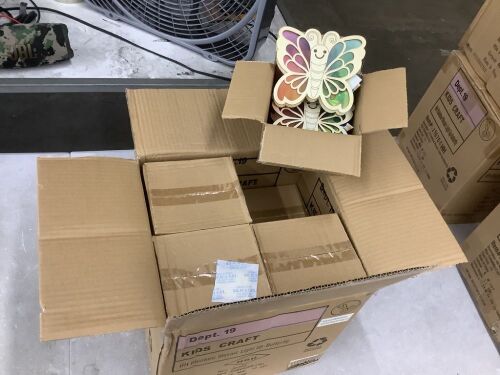 Case of (36) Light-Up Wooden Butterfly Craft Kit