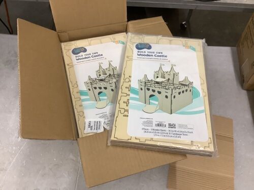 Case of (24) Build Your Own Wooden Castle Kit