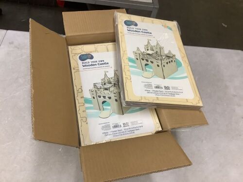 Case of (24) Build Your Own Wooden Castle Kit