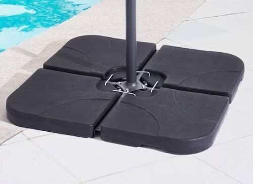 Outdoor Offset HDPE Plastic Umbrella Base, 176 lbs.