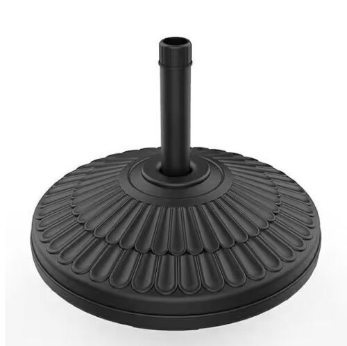 80 lbs. HDPE Round Patio Umbrella Base Free Standing Heavy Duty Base Water and Sand in Black