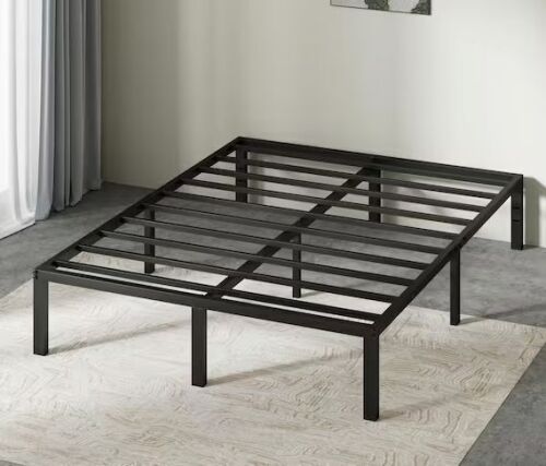 Zinus Classic 14 in. Black Metal Queen Platform Bed Frame