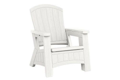 Suncast Ice Cube White Plastic Adirondack Chair