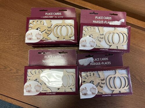 Thanksgiving Place Cards, Lot of 8 Boxes (8 per box), Perfect For Crafting