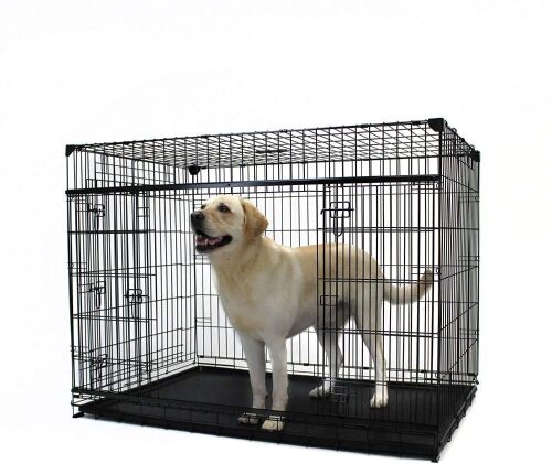 Lucky Dog 54” Double-Door Giant Dog Crate with Sliding Doors - Lot 120