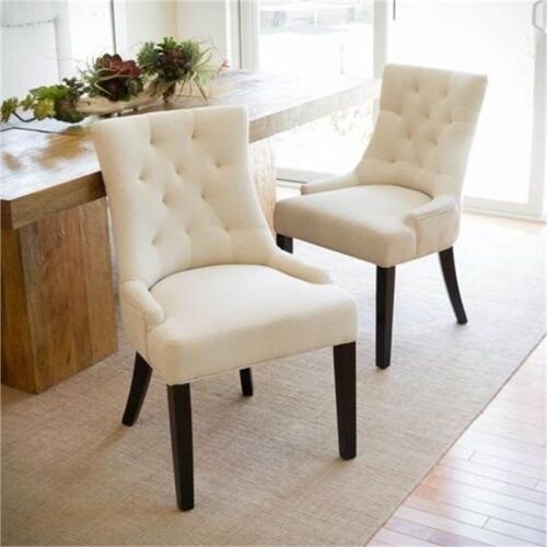 Set of 2 Upholstered Tufted Side Chairs - Lot 161