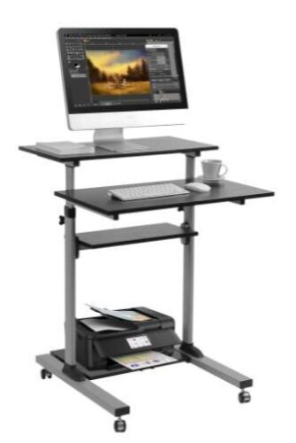 TechOrbits Mobile Sit-Stand Workstation - Lot 323