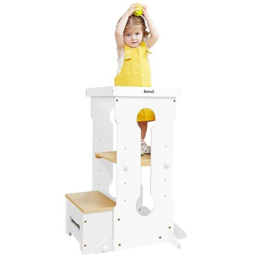 Bateso Kids Step Stool with Adjustable Height Standing Platform  - Lot 325