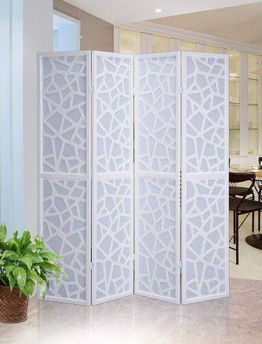 Roundhill Furniture Giyano 4 Panel Wood Frame Screen Room Divider, 70 x 1 x 70 Inches - Lot 335
