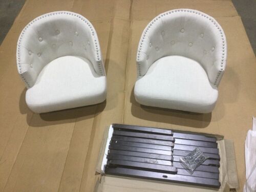 Christopher Knight Home Ogden Barstool, 2-Pcs Set, Beige - Lot 341