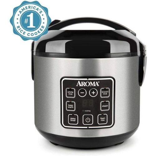 Aroma 8-Cup Programmable Rice & Grain Cooker, Steamer - Lot 385