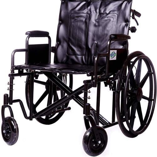 Healthline Reclining Heavy Duty Wheelchair - Missing Cushioned Head Immobilizer  - Lot 409