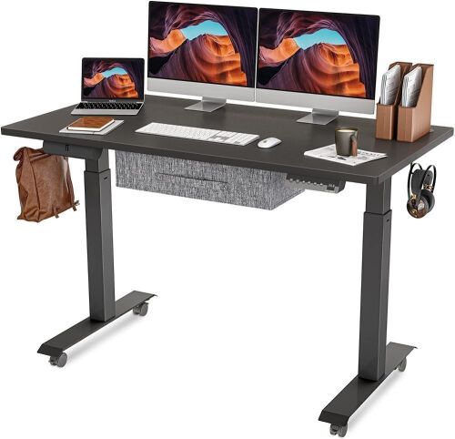 FEZIBO Adjustable Height Electric Stand up Desk, 55 x 24 Inches  - Lot 419