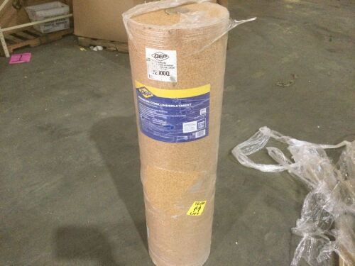 QEP Natural Cork Underlayment Roll, 1/4" 200 sq. ft. 4' x 50' - Lot 437