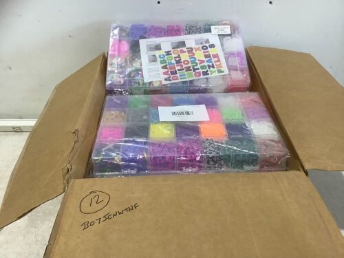 Lot of (12) Rainbow Rubber Loom Bands Refill Kits  - Lot 517