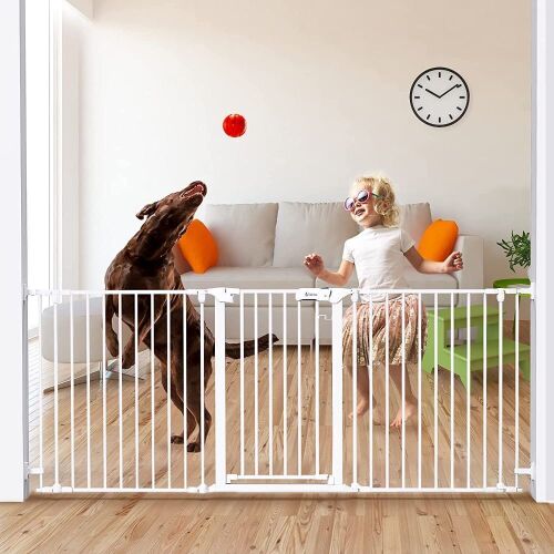 Tokkidas 80"-23.6" Auto Close Extra Wide Baby Gates with One Hand Operation - Lot 586