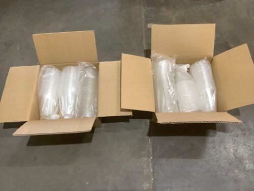Lot of (2) OTOR 12oz Plastic Cups with Dome Lids, 50 Ct - Lot 891