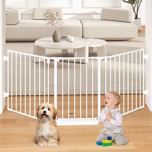 29.4-78" Extra Wide Baby Gate, Long Dog Gates Indoor for Stairs