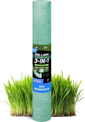 Growtrax PRO-Lawn 3-in1 Rye & Blue Mix Grass Seed Roll Mat - 500 Sq Ft