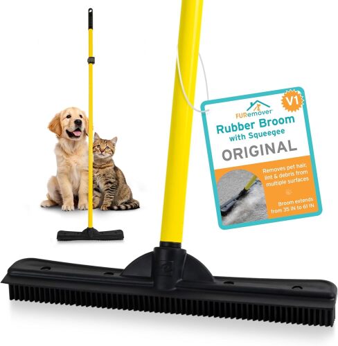 FURemover Pet Hair Removal Rubber Broom