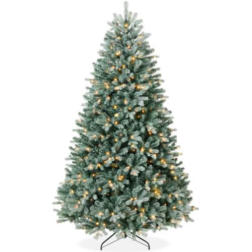 Pre-Lit Artificial Blue Spruce Christmas Tree, w/ Twinkling 2-in-1 LEDs